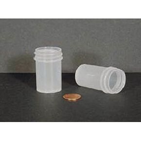Globe Scientific 6365 Wide Mouth Jar with 33mm Opening, 26mL, PP, 1" Diameter, 1-7/8" Height, Screw Cap Packaged Separately, Pack of 1452