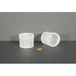 Globe Scientific 6373 Wide Mouth Jar with 53mm Opening, 60mL, PP, 1-13/16" Diameter, 1-11/16" Height, Screw Cap Packaged Separately, Pack of 588