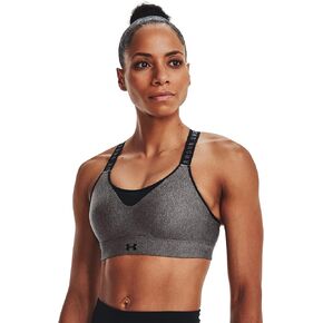 Under Armour Women's Infinity High Impact Sports Bra, Charcoal Light Heather (019)/Black, 2X