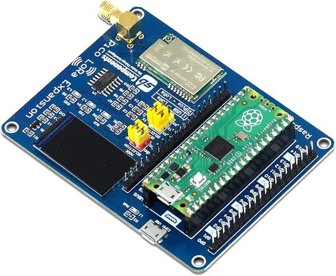 sb components LoRa Expansion Board for Raspberry Pi Pico, Smart Data Transmission LoRa HAT Module, Transmission up to 5 KM Through Serial Port (868MHz LoRa Expansion with Pico Board) in Kuwait