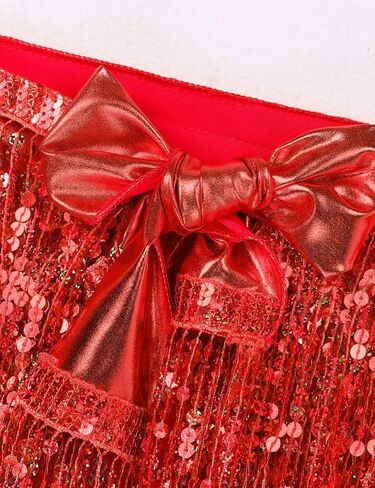 Women 2Pcs Belly Dance Dress Sequin Tassel Bra Top with Fringe Hip Scarf Set Carnival Clubwear in Saudi Arabia