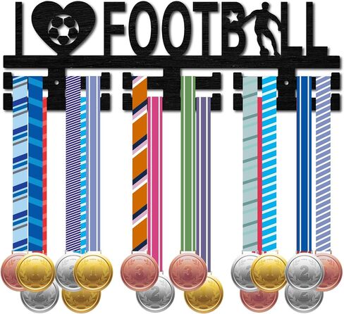 CREATCABIN Golf Medal Holder Golf Medal Hanger Display Wooden Rack Wall Mounted Hook Frame 30+ Golf Race Competition Medals Winner Golfer Gift for Friend Men Women Birthday Christmas 15.7x5.9inch in Saudi Arabia