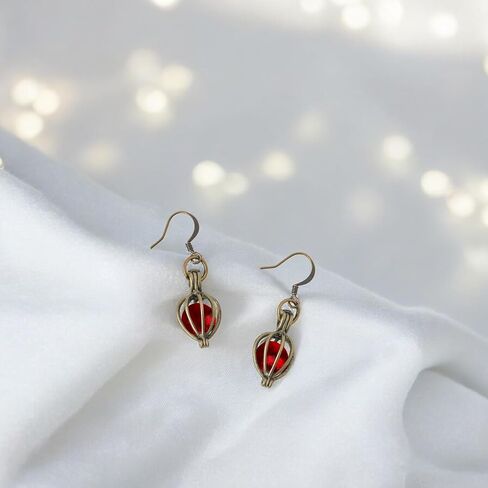 Recycled Vintage Green Beer Bottle Brass Drop Earrings in Kuwait