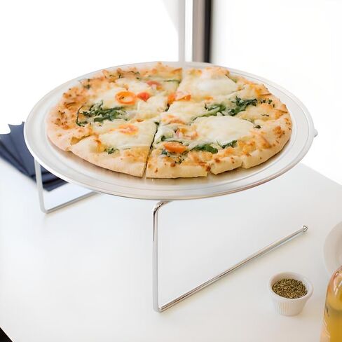 OCS Parts Pro Series 12-Inch Chrome Metal Pizza Stand | Food Display Stand for Home, Restaurants, Parties, Bakeries and Catered Events in Saudi Arabia