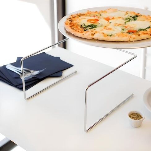 OCS Parts Pro Series 12-Inch Chrome Metal Pizza Stand | Food Display Stand for Home, Restaurants, Parties, Bakeries and Catered Events in Saudi Arabia