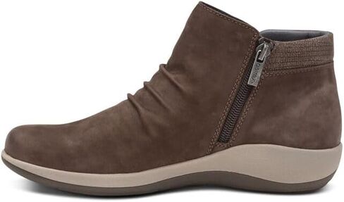 حذاء طويل للكاحل من الجلد للنساء من Aetrex - حذاء طويل قابل للتعديل مع سحابات جانبية وإبزيم - حذاء مريح لدعم قوس القدم قصير كاجوال in Kuwait