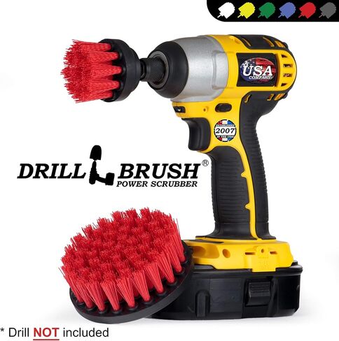 Drill Brush - Scrub Brush - Drill Brush Attachment - Cleaning Brush for Drill - Drill Brush Power Scrubber - Drill Brush Set - Boat Accessories - Hull Cleaner - Boat - Kayak - Canoe - Carpet Cleaner in Saudi Arabia