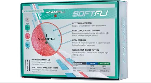 Maxfli 2021 Softfli Translucent Multicolor Golf Balls in Kuwait