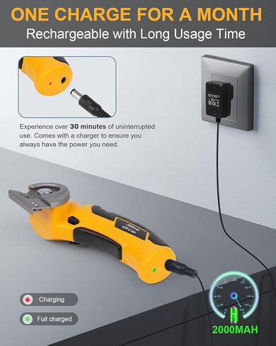 Cardboard Cutter Cordless Electric Scissors Rotary Cutter Carpet Cutter Tool for Cutting Box Plastic Leather Vinyl, Rechargeable with Safety Lock, Gifts for Men Women Adults Crafter Tailor Household in Saudi Arabia