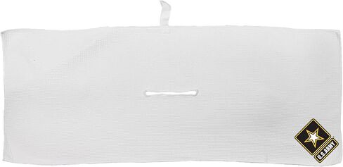 Team Golf Military Military Microfiber Towel - 16" X 40" (White) with Carabiner Clip, Premium Microfiber with Deep Waffle Pockets- Superior Water Absorption and Quick Dry Golf Cleaning Towel in Saudi Arabia