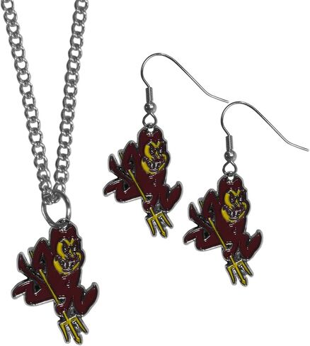 Siskiyou NCAA unisex-adult Dangle Earrings and Chain Necklace Set in Saudi Arabia