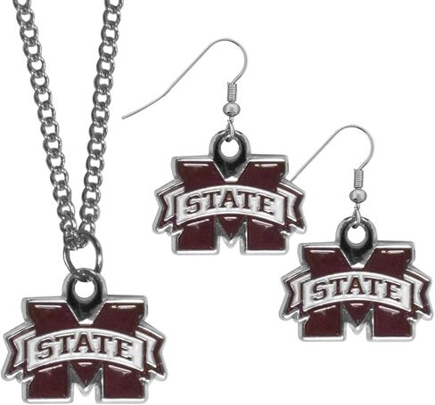 Siskiyou NCAA unisex-adult Dangle Earrings and Chain Necklace Set in Saudi Arabia