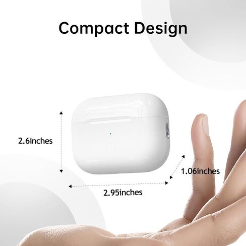 Wireless Charging Case Compatible with AirPods Pro 1st & 2nd Gen, Charger Case Replacement with USB-C Charging Port(No Earbuds) in Saudi Arabia