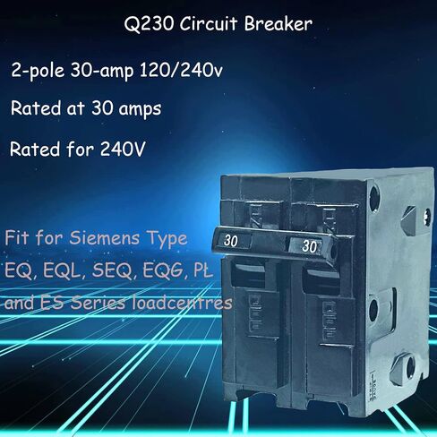 𝐔𝐩𝐠𝐫𝐚𝐝𝐞 Q2100 قاطع 2 قطب 100 أمبير. قاطع دائرة مصغر Pluq-in، 120 فولت/240 فولت، حماية مغناطيسية حرارية، مناسب لمراكز التحميل من سلسلة Siemens Type EQ وSEQ وPL وES، ضمان 5 سنوات in Saudi Arabia