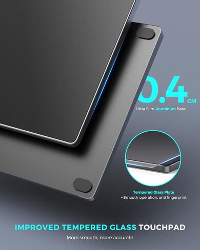 seenda Upgraded Trackpad, Tempered Glass Surface with Multi-Touch, Aluminum Slim USB Windows Touchpad with High Precision Navigation for Windows 10/11 Desktop/Laptop/Notebook Computer PC, Purple in Saudi Arabia