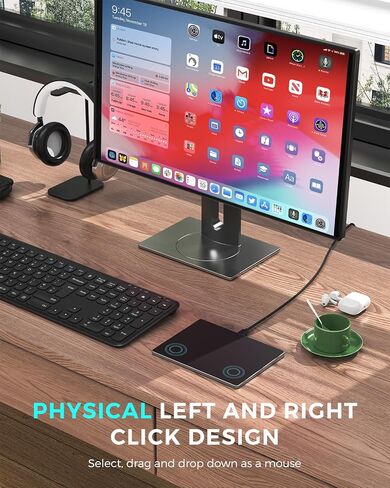 seenda Upgraded Trackpad, Tempered Glass Surface with Multi-Touch, Aluminum Slim USB Windows Touchpad with High Precision Navigation for Windows 10/11 Desktop/Laptop/Notebook Computer PC, Purple in Saudi Arabia