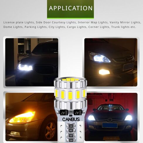 T10 LED Bulb 194 LED Bulb Replacement License Plate Tag Light, Map lights, Front Rear Side Marker lights, Trunk Cargo Room Lights, Turn signal lights, Glove box lights in Saudi Arabia