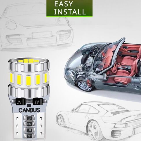 T10 LED Bulb 194 LED Bulb Replacement License Plate Tag Light, Map lights, Front Rear Side Marker lights, Trunk Cargo Room Lights, Turn signal lights, Glove box lights in Saudi Arabia