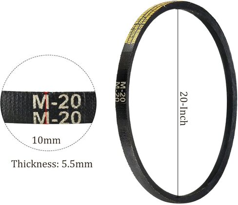 حزام M-22 Drive V - [محيط الملعب 22 بوصة] حزام مطاطي صناعي مغلف لاستخدام ناقل الحركة، معيار JIS، عرض 10 مم وسمك 5.5 مم in Kuwait