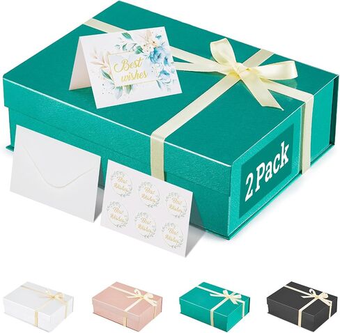 MESHA 8X8X4 Magnetic Gift Box, 1PC Gift Boxes for Presents,Gift Box Magnetic Closure,Black Gift Boxes with Lids,Magnetic Boxes for Gift,Bridesmaid Proposal Box for Presents in Saudi Arabia