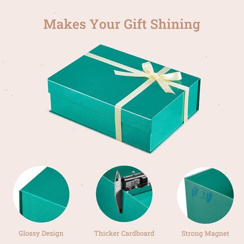 MESHA 8X8X4 Magnetic Gift Box, 1PC Gift Boxes for Presents,Gift Box Magnetic Closure,Black Gift Boxes with Lids,Magnetic Boxes for Gift,Bridesmaid Proposal Box for Presents in Saudi Arabia