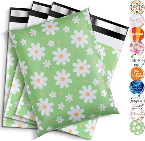 Oududianzi Poly Mailer 10x13 Inch 25 PCS - Shipping Bags for Clothing, Strong Thick and Self Adhesive Mailing Poly Bags - Cute Packaging Shipping Bags for Small Business - Chrysanthemum in Saudi Arabia