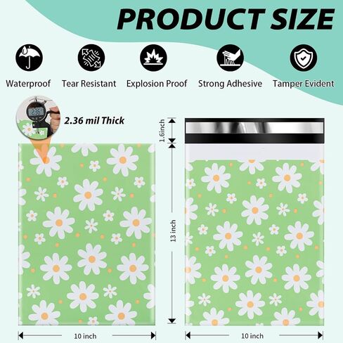 Oududianzi Poly Mailer 10x13 Inch 25 PCS - Shipping Bags for Clothing, Strong Thick and Self Adhesive Mailing Poly Bags - Cute Packaging Shipping Bags for Small Business - Chrysanthemum in Saudi Arabia