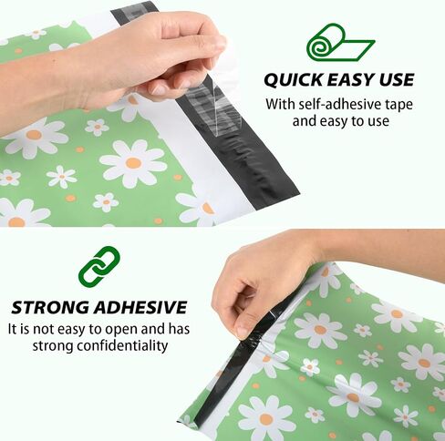 Oududianzi Poly Mailer 10x13 Inch 25 PCS - Shipping Bags for Clothing, Strong Thick and Self Adhesive Mailing Poly Bags - Cute Packaging Shipping Bags for Small Business - Chrysanthemum in Saudi Arabia