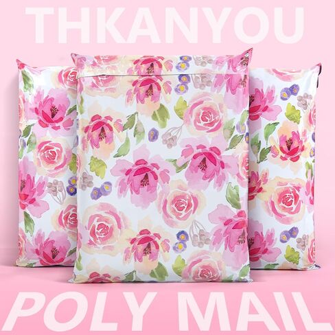 Oududianzi Poly Mailer 10x13 Inch 25 PCS - Shipping Bags for Clothing, Strong Thick and Self Adhesive Mailing Poly Bags - Cute Packaging Shipping Bags for Small Business - Chrysanthemum in Saudi Arabia