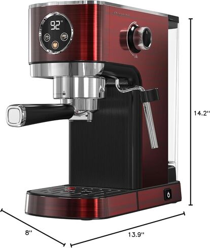 DRAGONBALL Espresso Machine, 20 Bar Coffee Machine with Milk Frother, Professional Espresso Maker with 40oz Removable Water Tank, Espresso Machines for Home, RED in Saudi Arabia