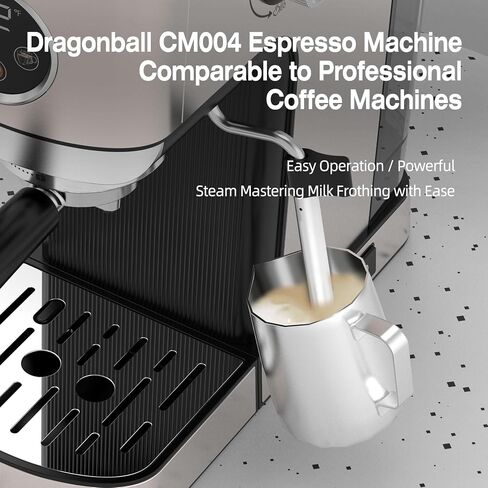 DRAGONBALL Espresso Machine, 20 Bar Coffee Machine with Milk Frother, Professional Espresso Maker with 40oz Removable Water Tank, Espresso Machines for Home, RED in Saudi Arabia