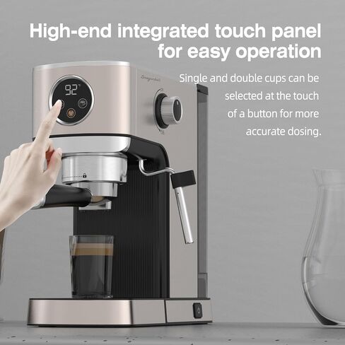 DRAGONBALL Espresso Machine, 20 Bar Coffee Machine with Milk Frother, Professional Espresso Maker with 40oz Removable Water Tank, Espresso Machines for Home, RED in Saudi Arabia