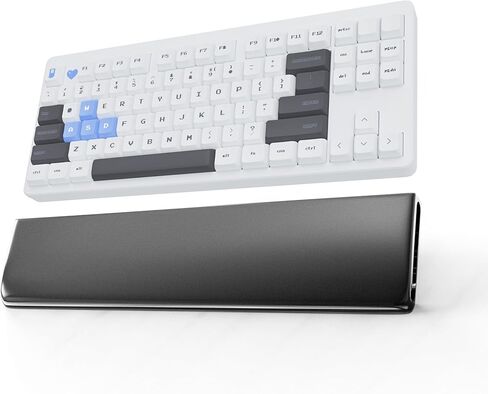 Aluminum TKL Keyboard Wrist Rest, Ergonomic Aluminum Mechanical Keyboard Wrist Pad, Hard Palm Rest for Comfortable Typing (14.2in, Silver) in Saudi Arabia