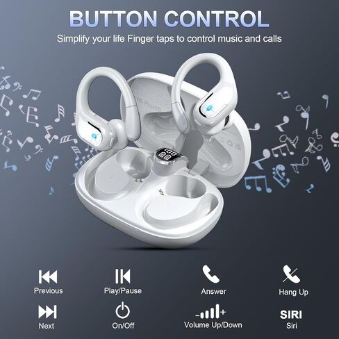 Ltinist Bluetooth Headphones Wireless Earbuds Playtime Wireless Charging Case Digital Display in Saudi Arabia