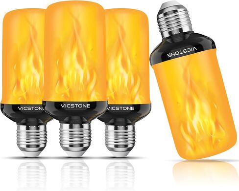 Upgraded LED Flame Light Bulbs, 4-Mode Flickering Light Bulbs with Upside Down Effect, E26 27 Fire Light Bulb for Porch Party Patio Home Halloween Christmas Indoor Outdoor, 2 Pack in Saudi Arabia