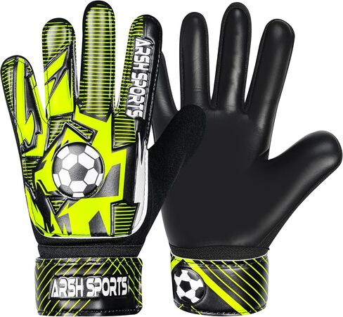 Soccer Goalie Gloves for Kids,Goalkeeper Gloves for Youth Boys Girls 4MM Latex Palm,Anti Slip,Super Gip Double Wrist Protection in Kuwait