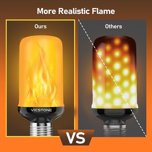 Upgraded LED Flame Light Bulbs, 4-Mode Flickering Light Bulbs with Upside Down Effect, E26 27 Fire Light Bulb for Porch Party Patio Home Halloween Christmas Indoor Outdoor, 2 Pack in Saudi Arabia