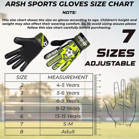Soccer Goalie Gloves for Kids,Goalkeeper Gloves for Youth Boys Girls 4MM Latex Palm,Anti Slip,Super Gip Double Wrist Protection in Kuwait