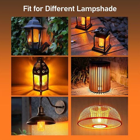 Upgraded LED Flame Light Bulbs, 4-Mode Flickering Light Bulbs with Upside Down Effect, E26 27 Fire Light Bulb for Porch Party Patio Home Halloween Christmas Indoor Outdoor, 2 Pack in Saudi Arabia