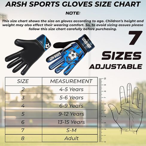 قفازات حارس المرمى لكرة القدم للأطفال، قفازات حارس المرمى للشباب الأولاد والبنات 4 مم من اللاتكس، مضادة للانزلاق، حماية فائقة للمعصم in Kuwait