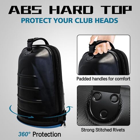 حقيبة سفر ياماتو للجولف لشركات الطيران مع عجلات، حافظة صلبة ABS مطورة، حقيبة سفر للجولف مع قفل سفر، نسخة جديدة خفيفة الوزن ومتينة in Kuwait