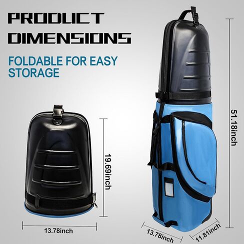 حقيبة سفر ياماتو للجولف لشركات الطيران مع عجلات، حافظة صلبة ABS مطورة، حقيبة سفر للجولف مع قفل سفر، نسخة جديدة خفيفة الوزن ومتينة in Kuwait