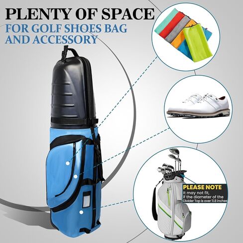 حقيبة سفر ياماتو للجولف لشركات الطيران مع عجلات، حافظة صلبة ABS مطورة، حقيبة سفر للجولف مع قفل سفر، نسخة جديدة خفيفة الوزن ومتينة in Kuwait