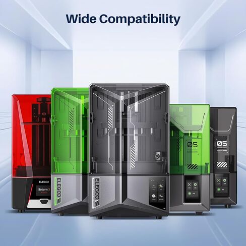 ELEGOO Water Washable ABS-Like Resin, 3D Printer Resin with High Toughness, Low Viscosity and High Precision, 405nm Rapid UV-Curing Photopolymer Resin, ABS Resin for LCD/DLP 3D Printing, Grey 1000g in Kuwait