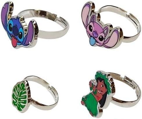 Jack and Sally Gothic Jewelry: 4-Piece Adjustable Rings for Girls (Rings For Kids) Gothic Ring Sets with Jack Skellington with all Fav The Nightmare Before Christmas Characters Cute Rings Ages 4+ in Saudi Arabia