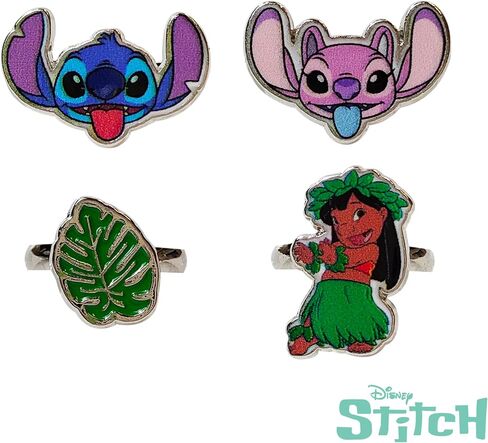 Jack and Sally Gothic Jewelry: 4-Piece Adjustable Rings for Girls (Rings For Kids) Gothic Ring Sets with Jack Skellington with all Fav The Nightmare Before Christmas Characters Cute Rings Ages 4+ in Saudi Arabia