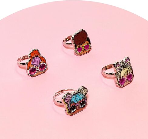 Jack and Sally Gothic Jewelry: 4-Piece Adjustable Rings for Girls (Rings For Kids) Gothic Ring Sets with Jack Skellington with all Fav The Nightmare Before Christmas Characters Cute Rings Ages 4+ in Saudi Arabia