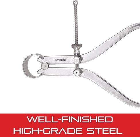 Starrett Caliper with High-Grade Steel Legs and Improved Joint Design for Tension Adjustment - 36" Size and Capacity, Firm-Joint Type, Flat Leg Style - 26-36 in Saudi Arabia