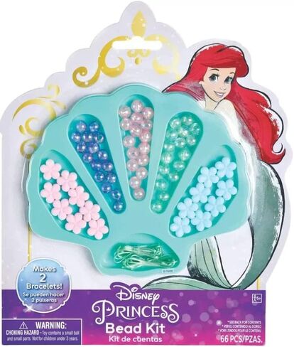 Disney Minnie Mouse Colorful Plastic Jewelry Bead Kit - 64 Beads & 2 Elastic Strings - Perfect DIY Activity for Kids - 1 Set in Saudi Arabia