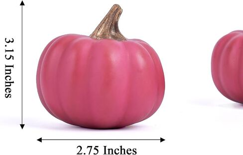 Pumpkin Decor Set of 12 Artificial Fake Faux Foam Orange Pumpkins Rustic Farmhouse Harvest Thanksgiving Mantel Table Centerpiece Autumn Fall Home Decoration in Saudi Arabia
